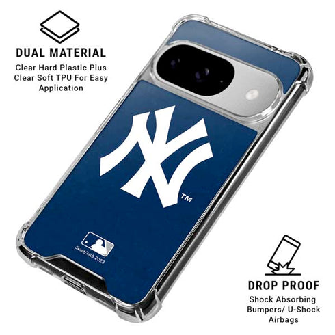 MLB New York Yankees - Solid Distressed Google Pixel 10 Clear Case